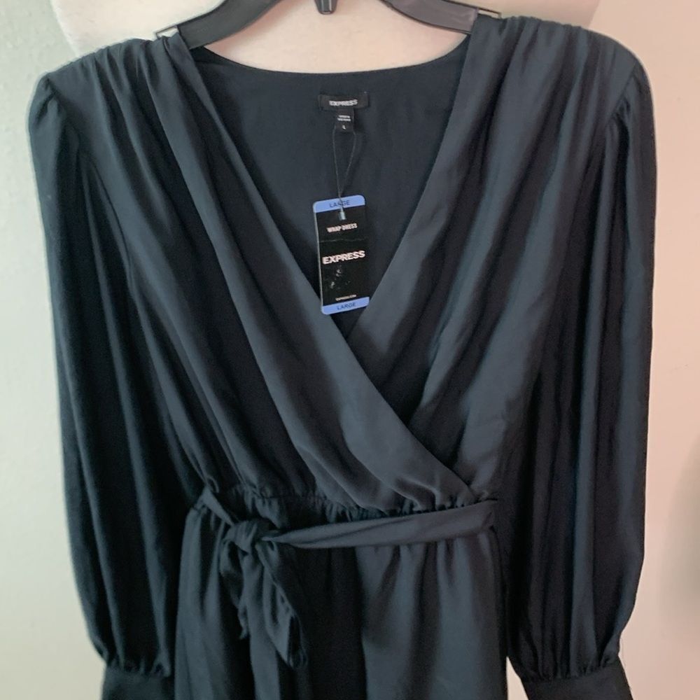 Express NWT BlackWrap Dress - Picture 4 of 16